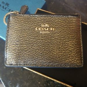Gold coach card wallet